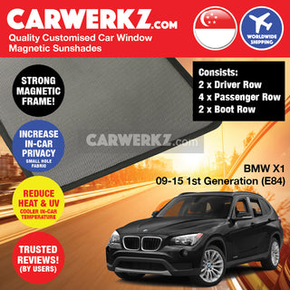 BMW X1 2009-2015 1st Generation (E84) Germany SUV Customised Window Magnetic Sunshades