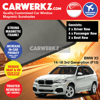 BMW X5 2013-2018 3rd Generation (F15) Germany SUV Customised Window Magnetic Sunshades