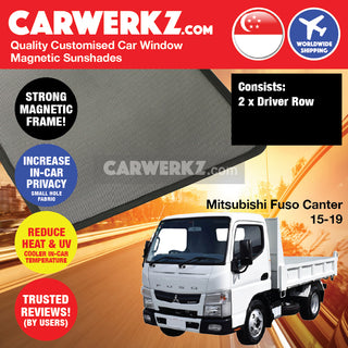 Mitsubishi Fuso Canter 2015-2020 Japan Truck Customised Window Magnetic Sunshades