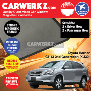 Toyota Harrier 2003-2013 2nd Generation (XU30) Japan SUV Customised Window Magnetic Sunshades