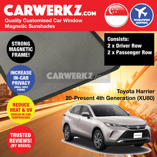 Toyota Harrier 2020-Current 4th Generation (XU80) Japan SUV Customised Window Magnetic Sunshades